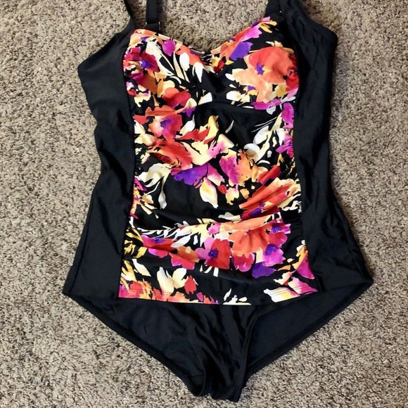 Tropical Escape Swimsuit Womens 12 Used Floral One Piece - Picture 12 of 16